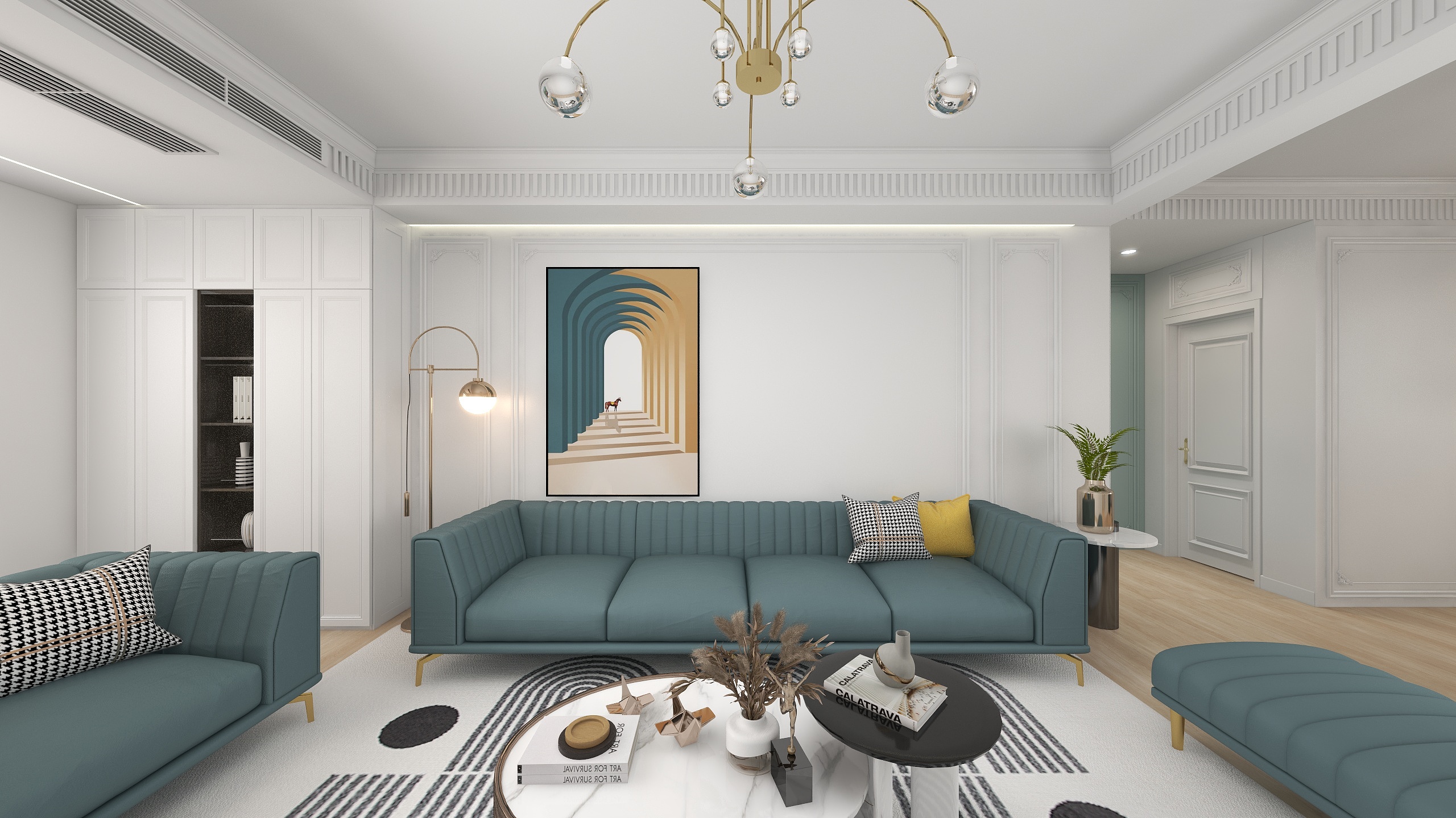 阳光cici-简欧三居装修效果图