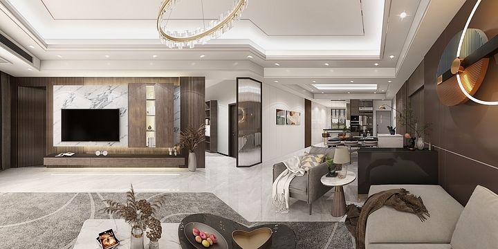 设计师温良-龙亿办公楼方案4楼住宅空间-装修设计方案