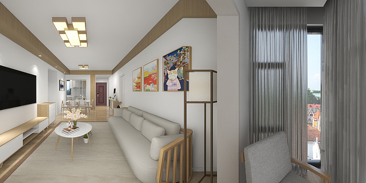 设计师岳云-金信壹号2栋3号日式风格-装修设计方案