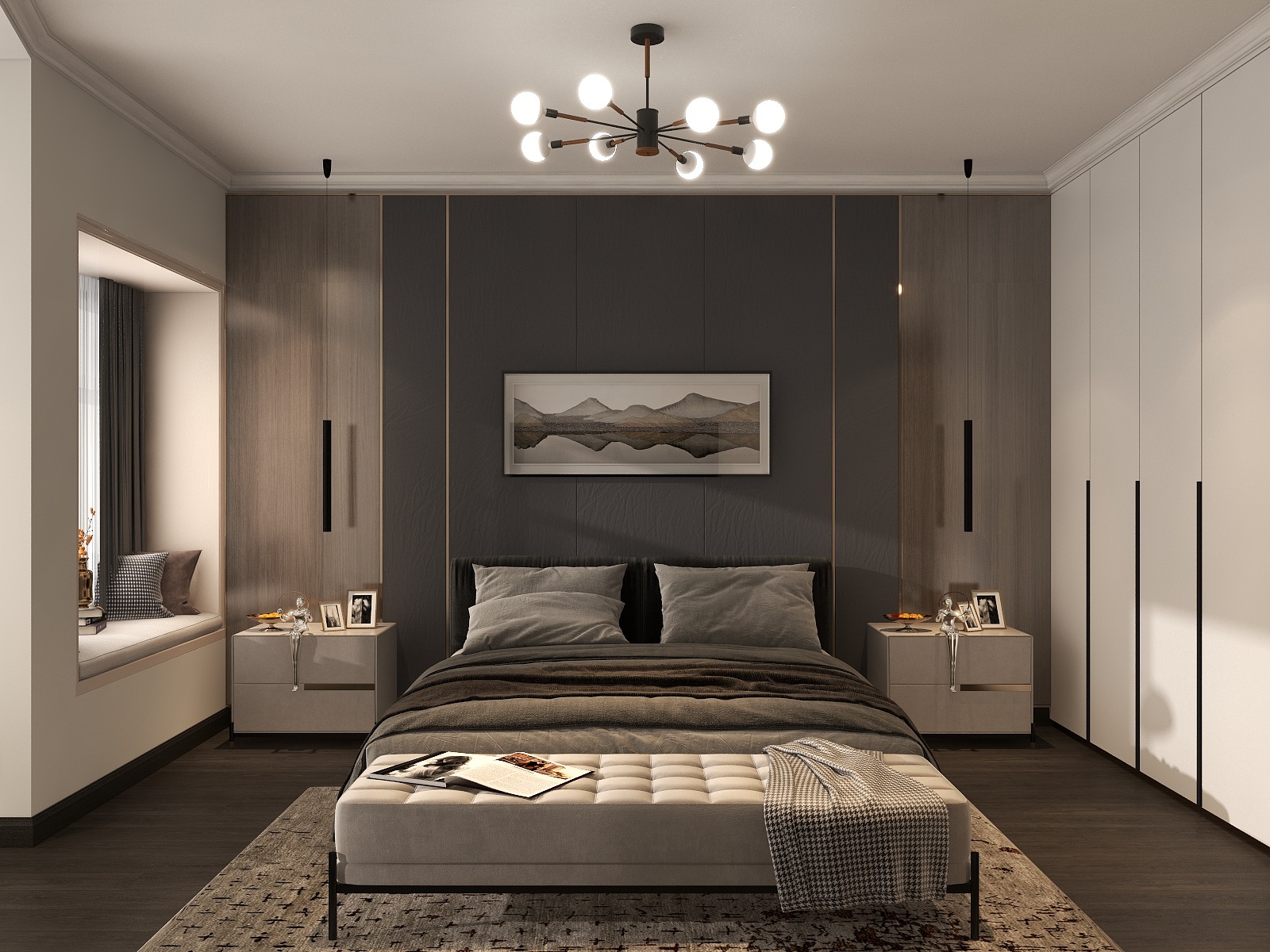 以家设计Cgzv-揽山郡现代风格3室2厅-装修设计方案