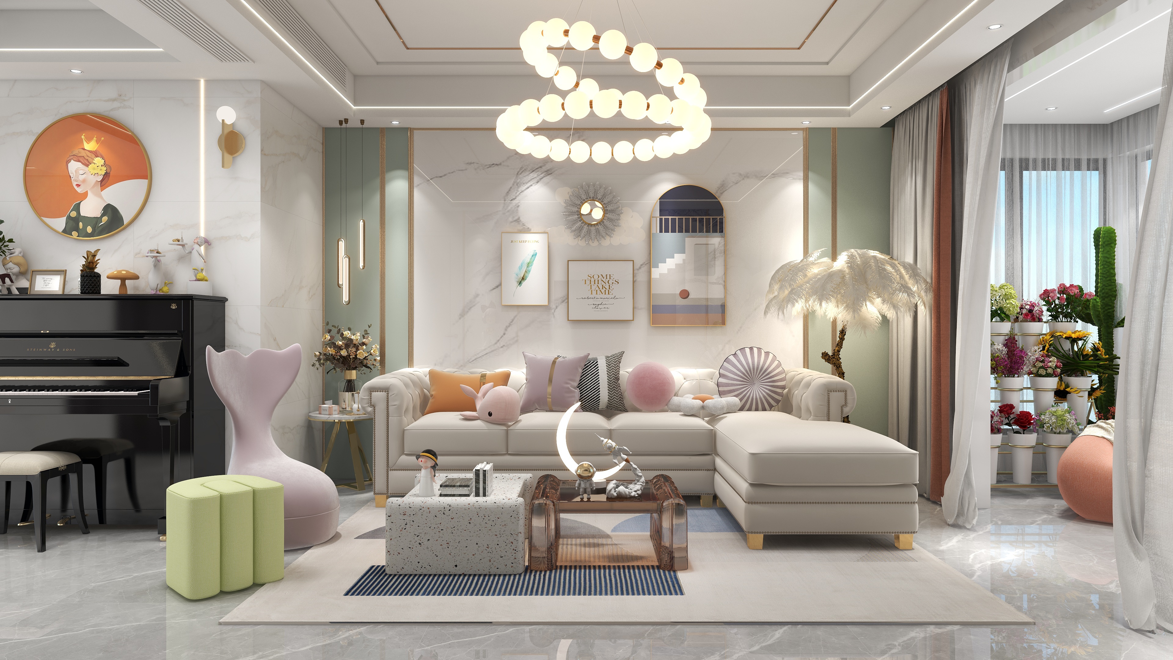 王思力-龙光玖御湖--莫兰迪轻奢风-装修设计方案