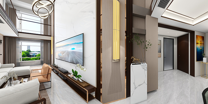 玉田欧美陶瓷风田集成灶-跃层-装修设计方案