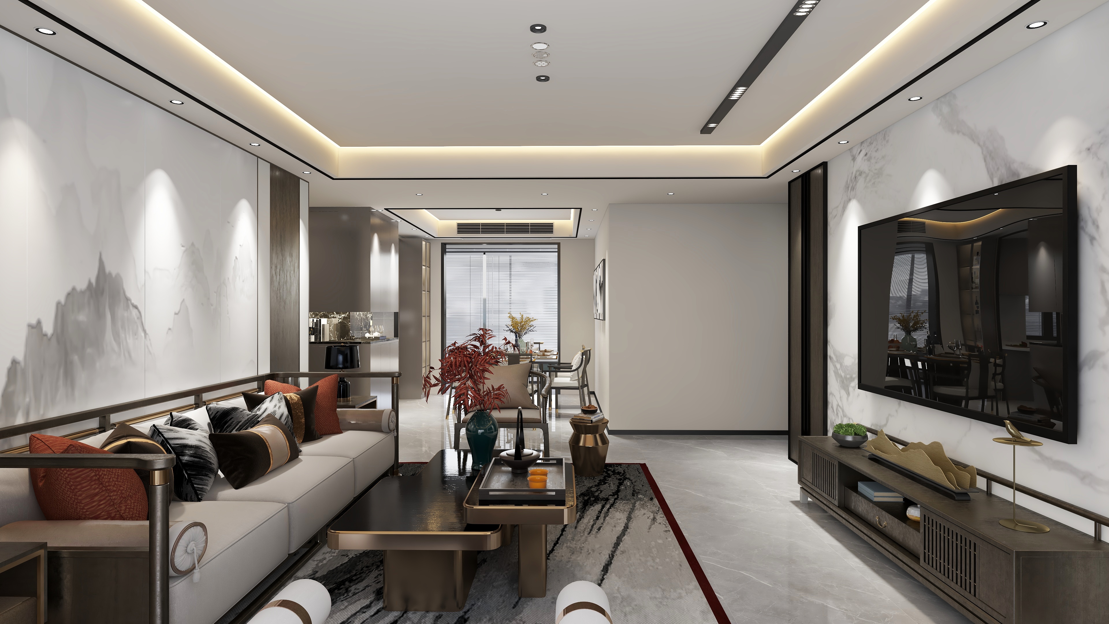 MZ空间jrhg-新中式四居-装修设计方案