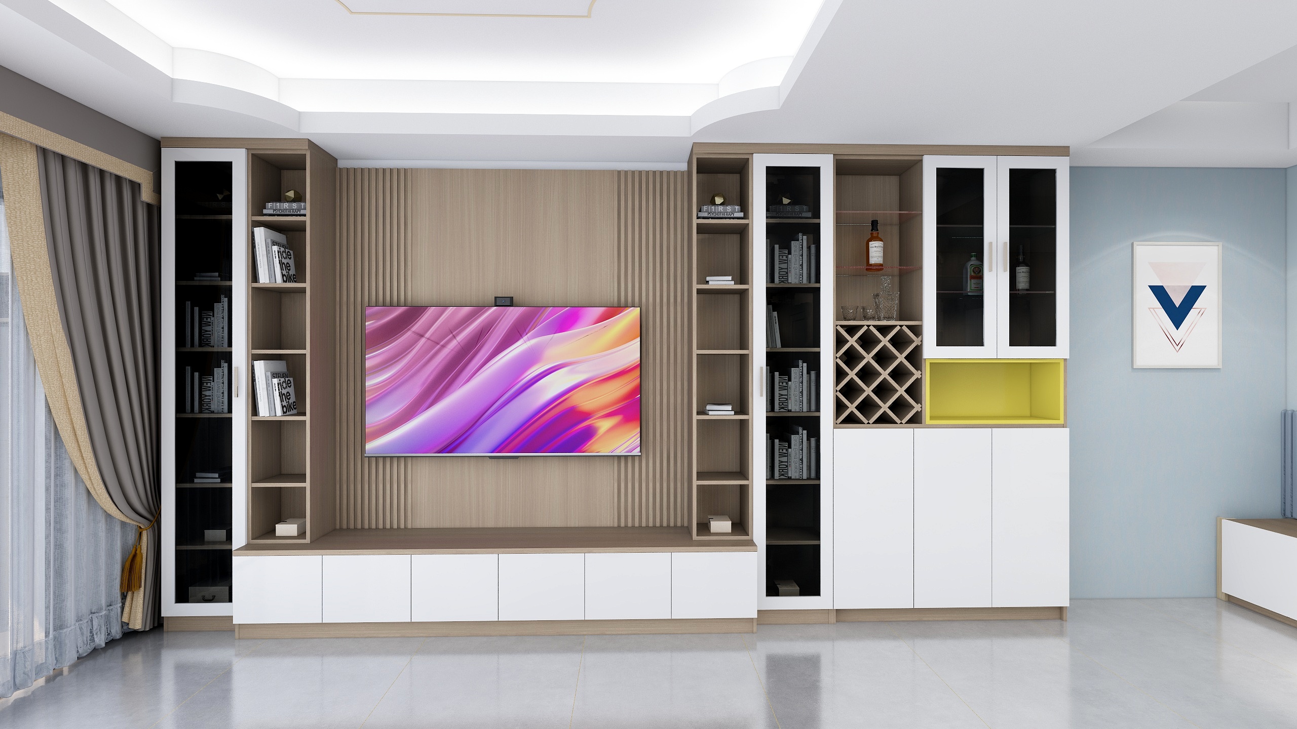 Snolove-德信海德公园83.00㎡A2’3室2厅1卫1厨-装修设计方案