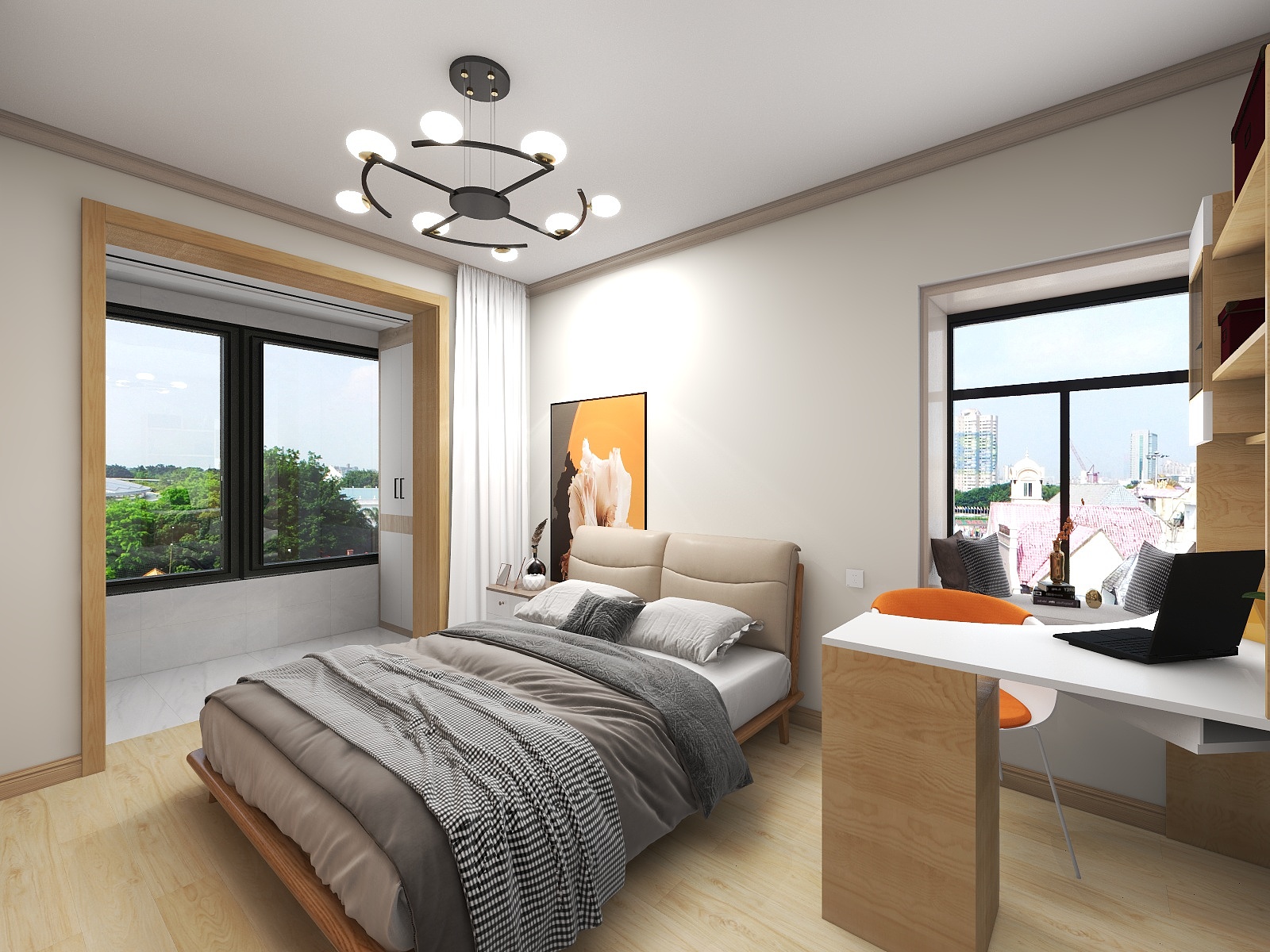 朱泽奇-66平米北欧风格-装修设计方案