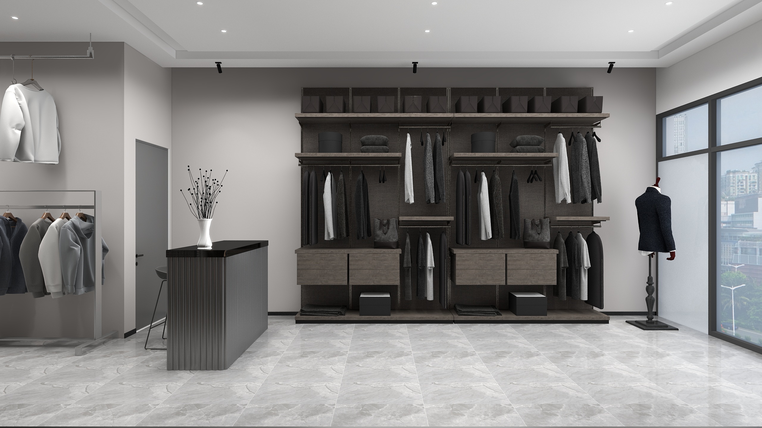 全案设计晓晴-男装店-装修设计方案