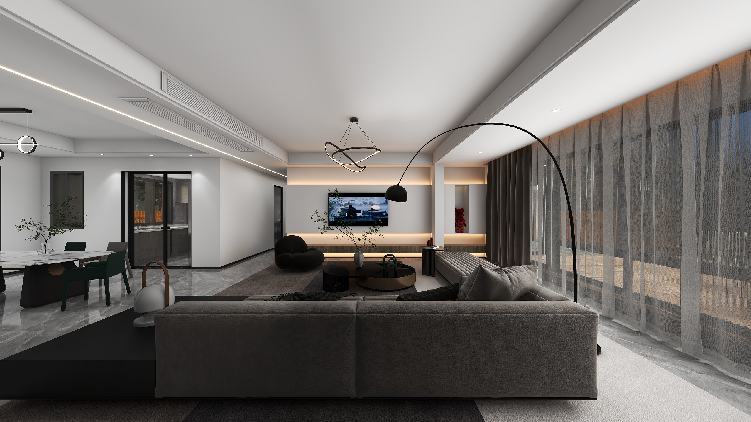 SH建设朱春龙-440m²现代-装修设计方案