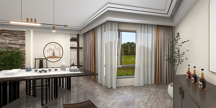 苑永明-茶室-装修设计方案