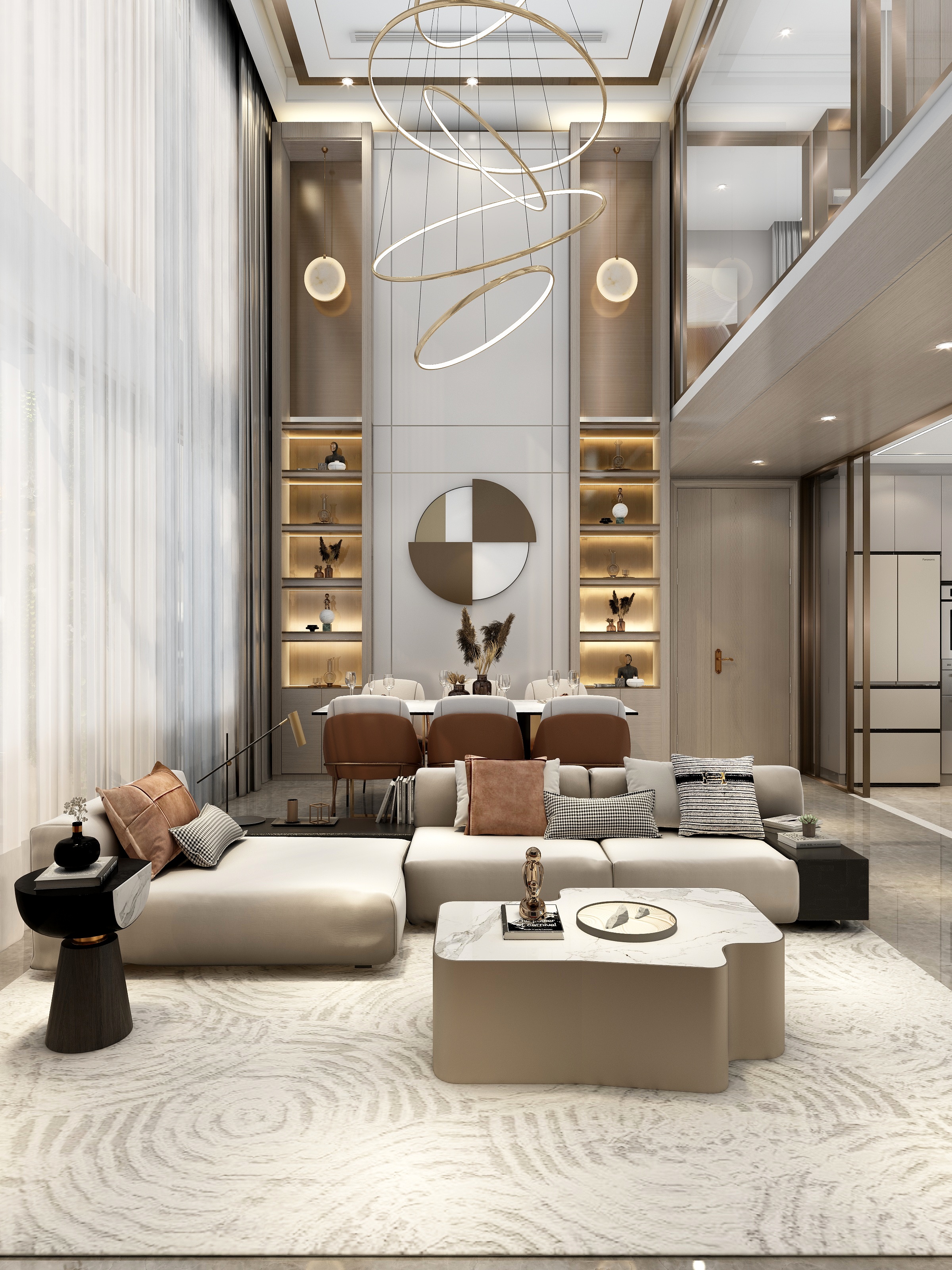 仟寻设计工作室-200平复式跃层-现代轻奢-装修设计方案