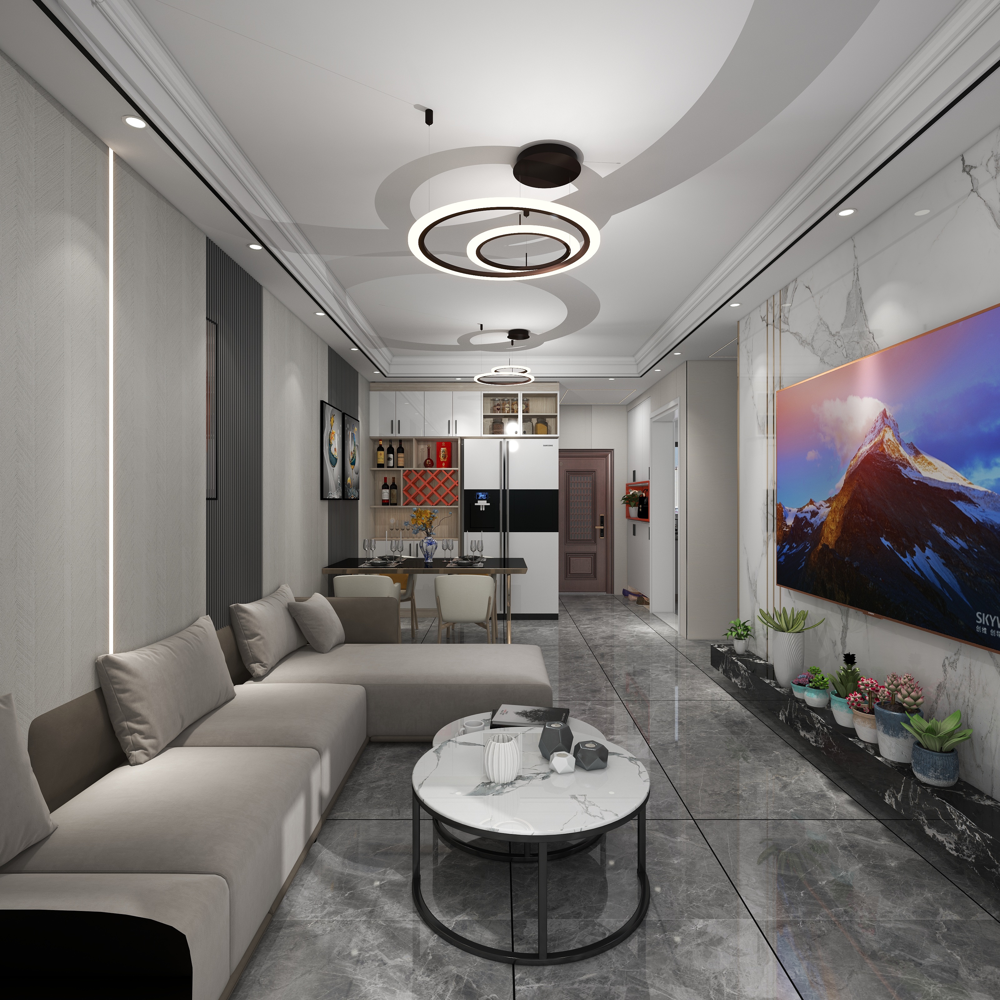 设计小燕-德信海德公园83.00㎡A2’3室2厅1卫1厨-装修设计方案