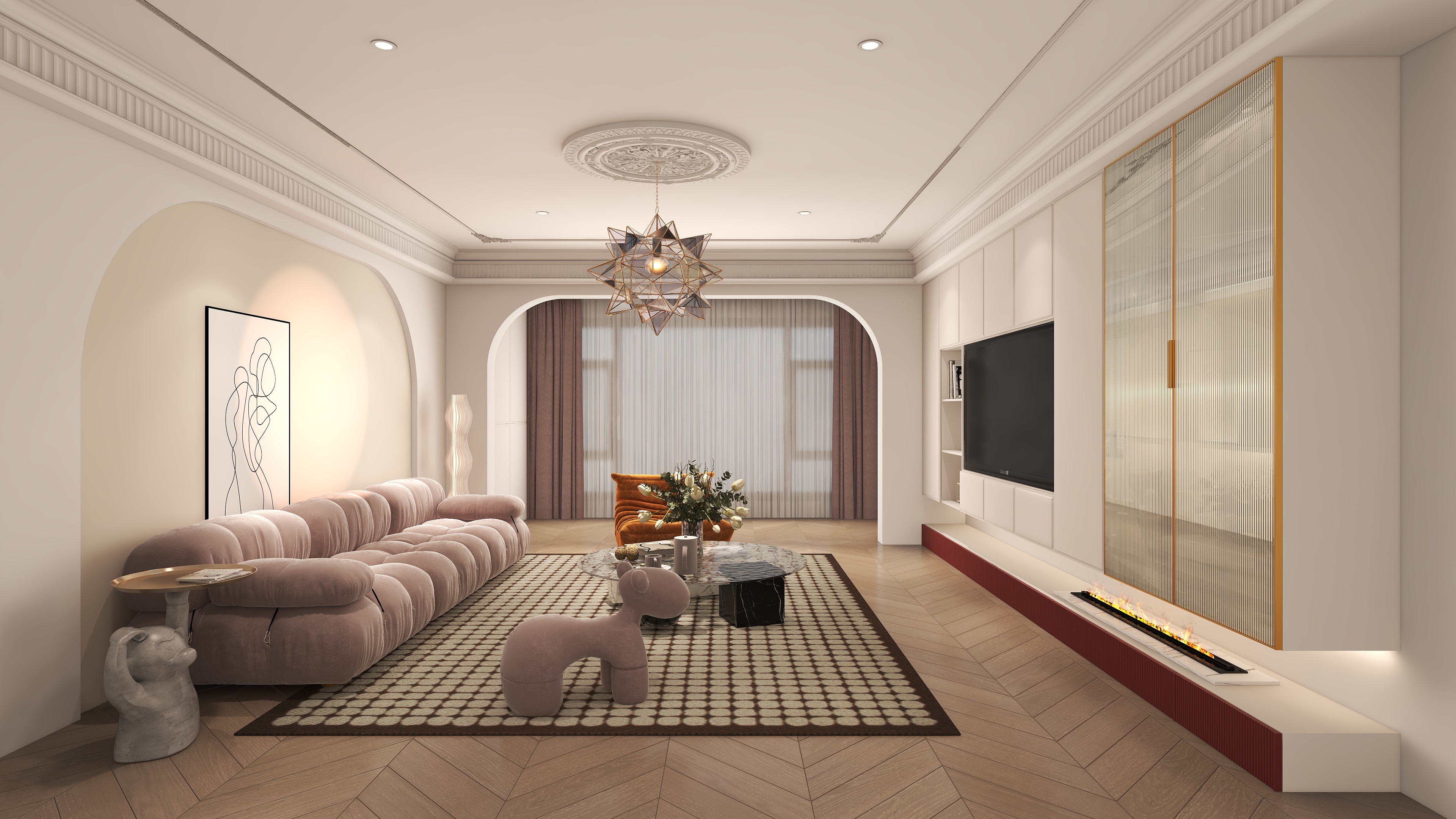 丽维家ezd-法式少女风-吸塑-装修设计方案