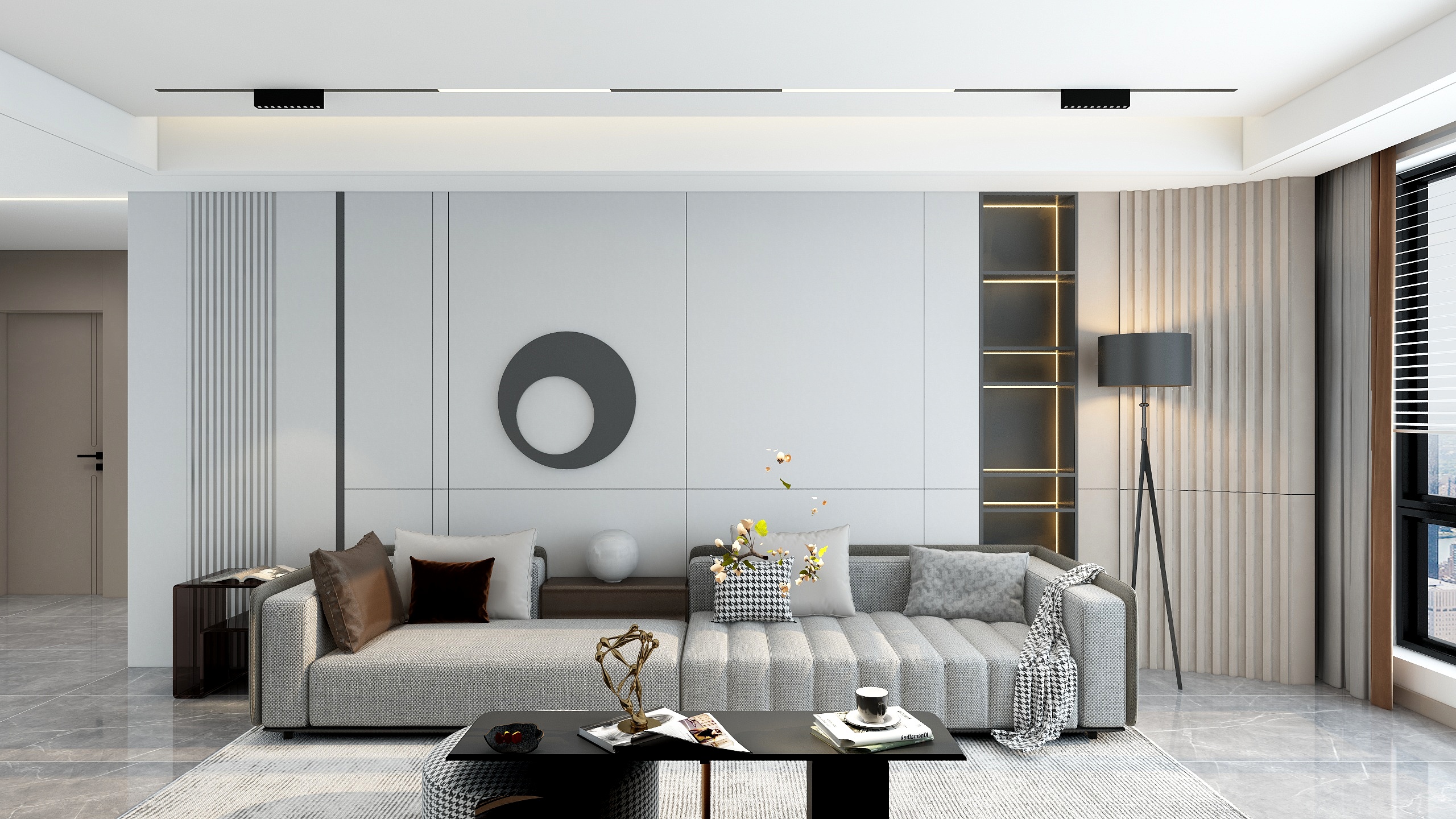 于于姑娘-客厅 现代简约风 现代无主灯设计-装修设计方案