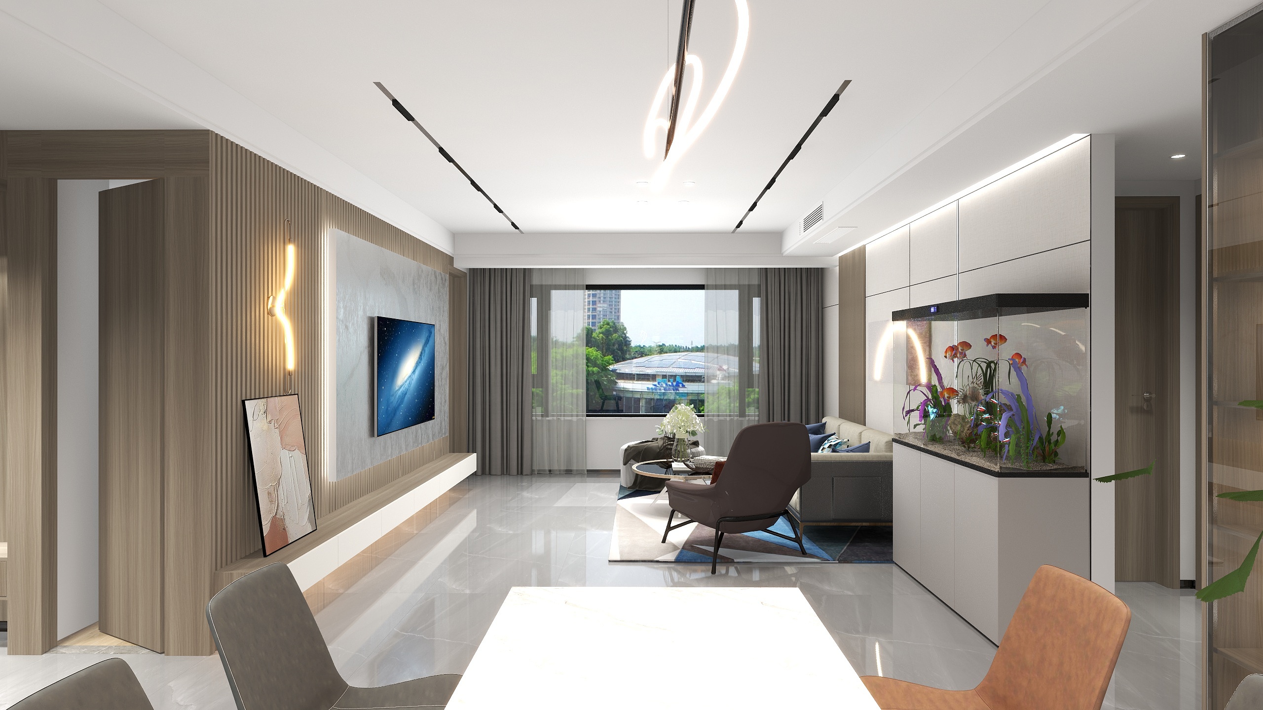 黑白设计-大连一方天鹅湖-装修设计方案