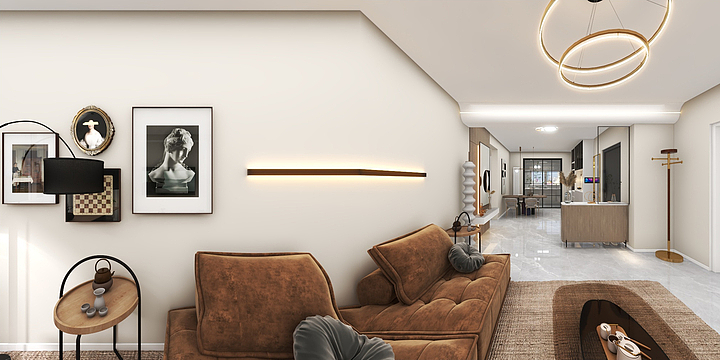 MT空间-玲珑苑-复古风-装修设计方案