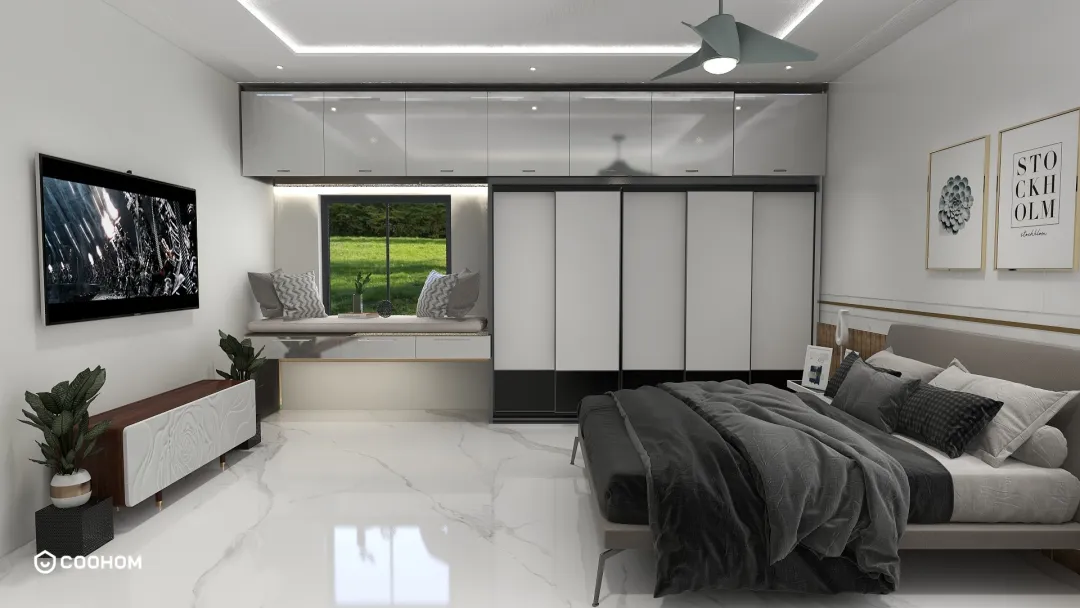 欧派整装大家居丁大伟的装修设计方案:minimalistic bedroom
