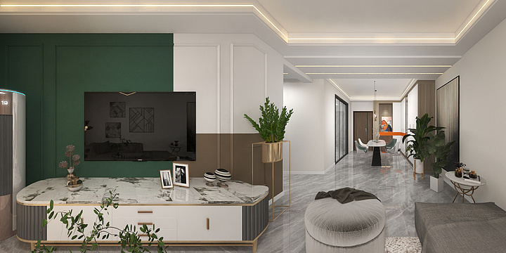 奋进的扬子装饰-福门里8号楼2#1903 轻奢-装修设计方案