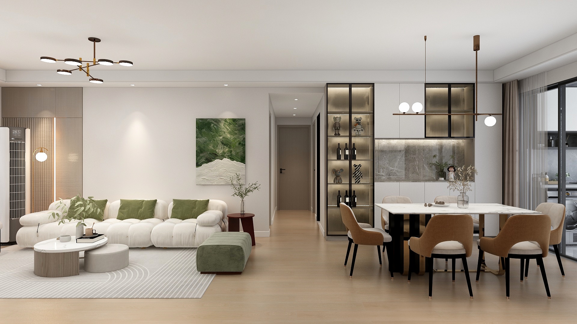 STARS星空设计-135方现代简约风格三居室装修效果图