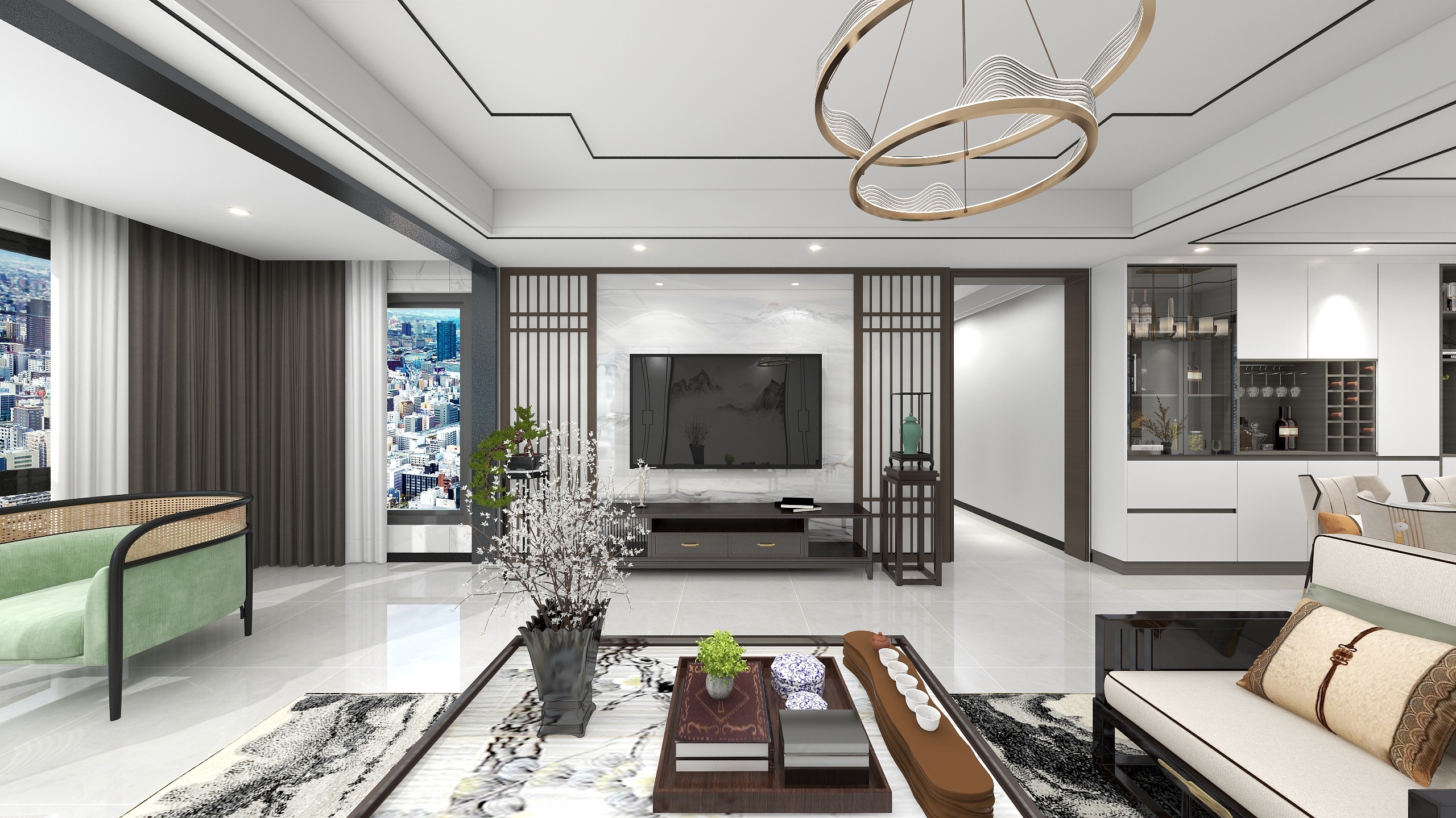 Design丨X-碧桂园凤凰城新中式装修效果图