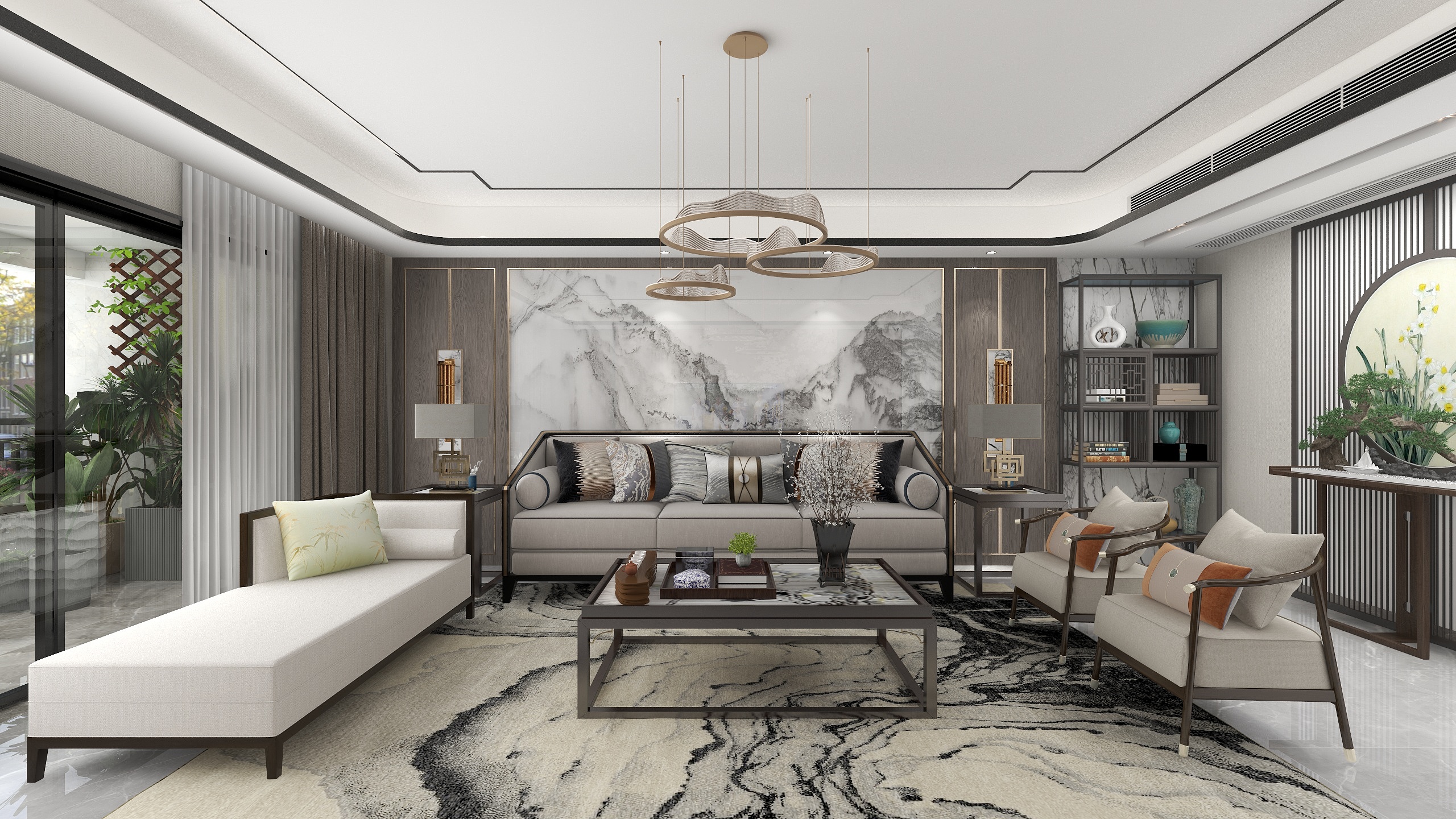 室内设计-杨上亿-盛东·江山赋装修效果图