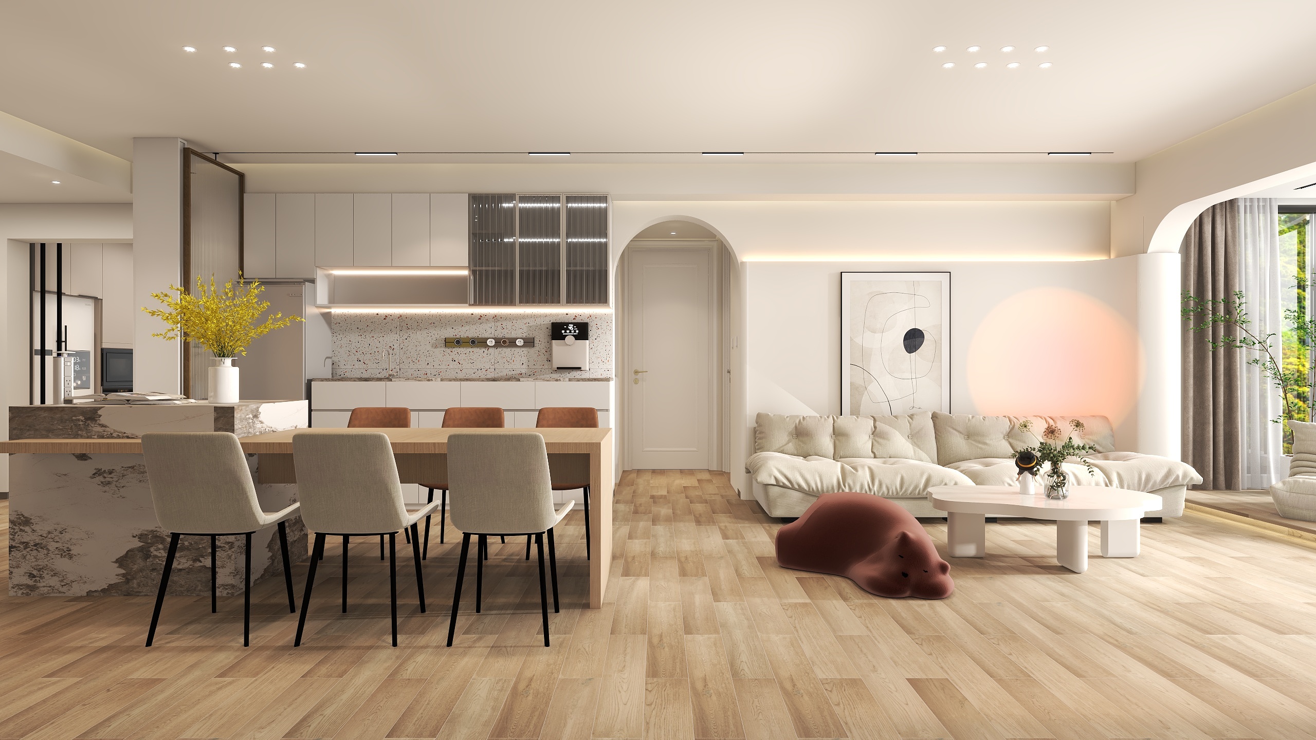 设计师1朱工-原木奶油风装修效果图