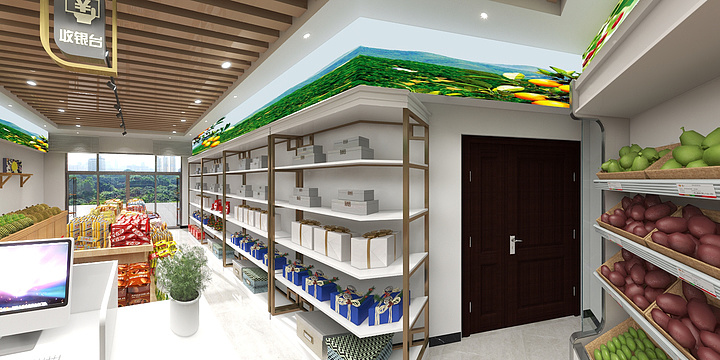 L进-水果店-装修设计方案