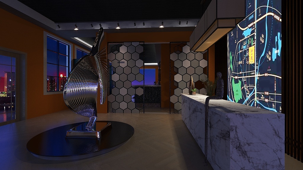 ( ￣ ▽￣)o╭╯☆#╰( ￣﹏-酒店大堂-装修设计方案