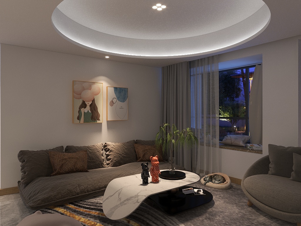 安以禾-德信海德公园83.00㎡A2’3室2厅1卫1厨-装修设计方案