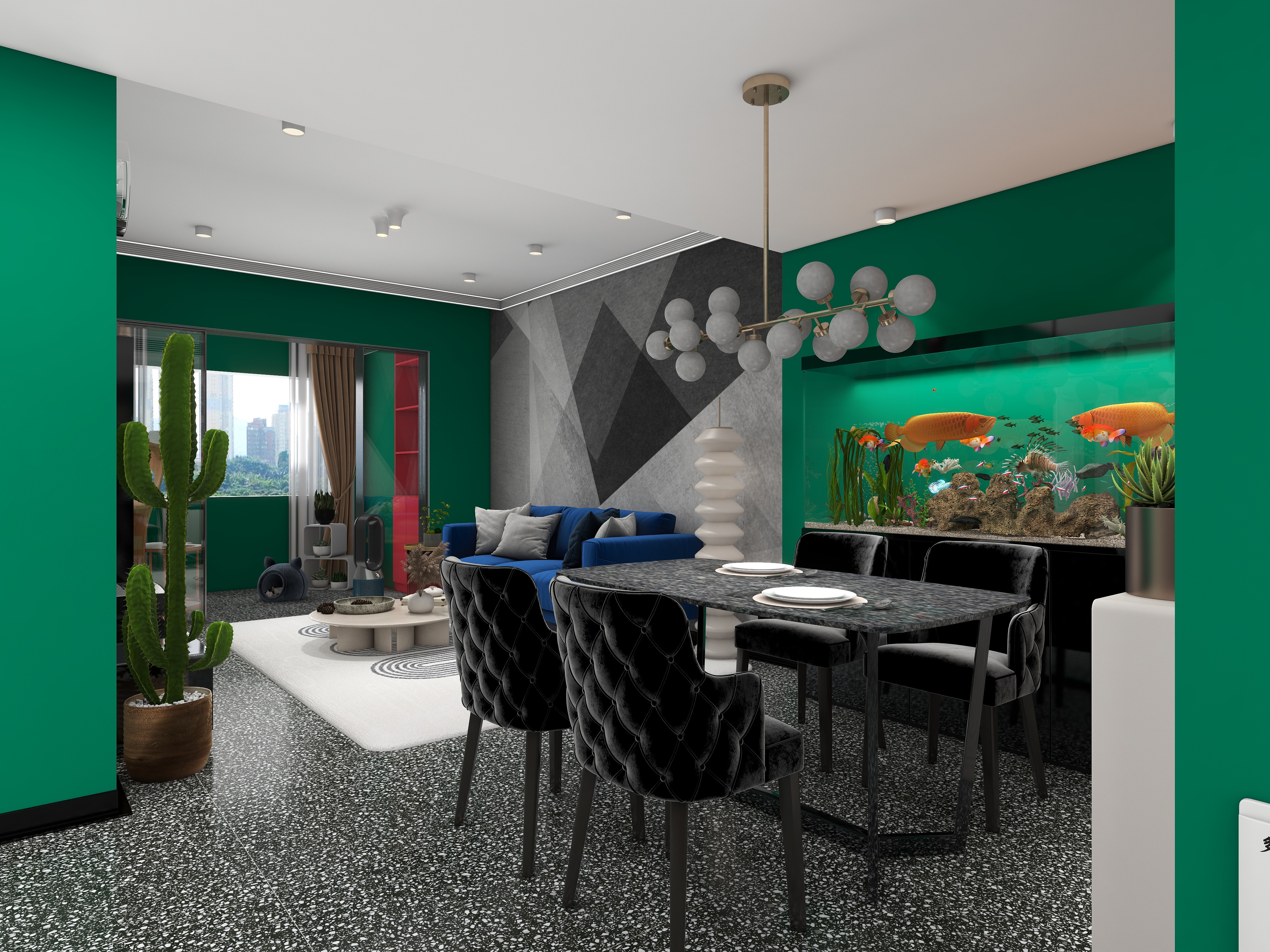 吾觉空间设计_大江-德信海德公园 83㎡ A2\\'3室2厅1卫1厨-装修设计方案