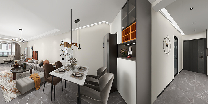 全案设计师小马-锦绣家园108㎡现代简约-装修设计方案