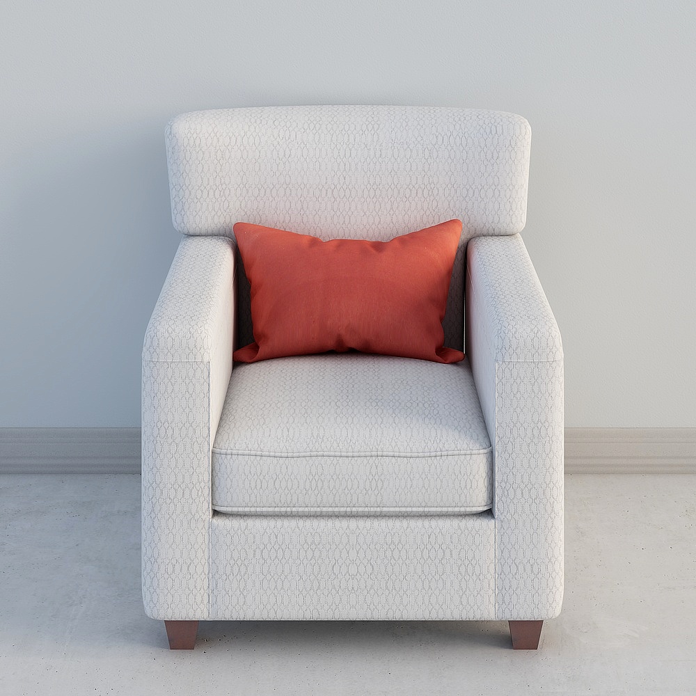 环美雷格西美式现代简约轻奢单人沙发LA147B3D模型