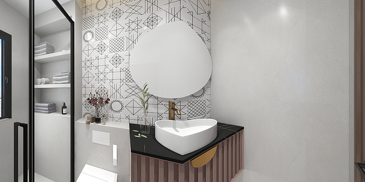 极简DESIGN-德信海德公园83.00㎡A2’3室2厅1卫1厨-装修设计方案