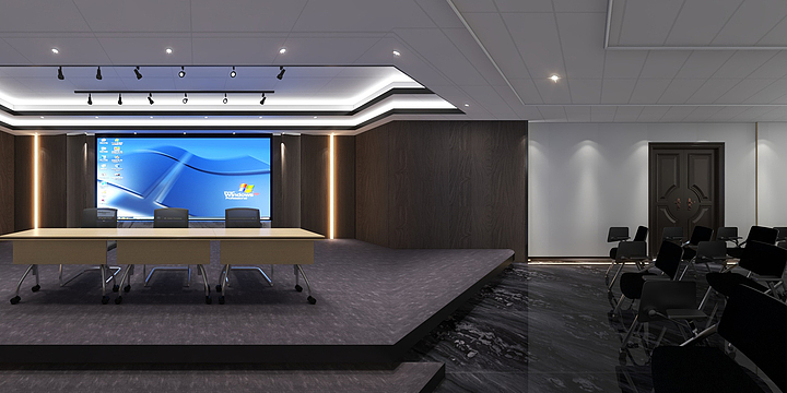 设计师温良-龙亿农业办公室5楼多功能大厅-装修设计方案