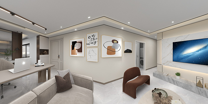 不摇碧莲-瑞和园89.50㎡B户型3室2厅1卫-装修设计方案