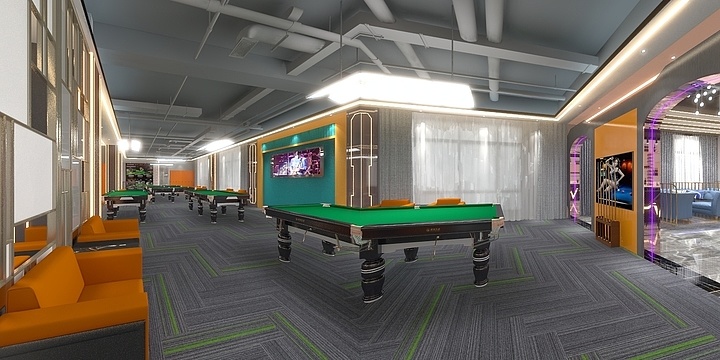 简梵设计工作室-北城台球俱乐部1-装修设计方案
