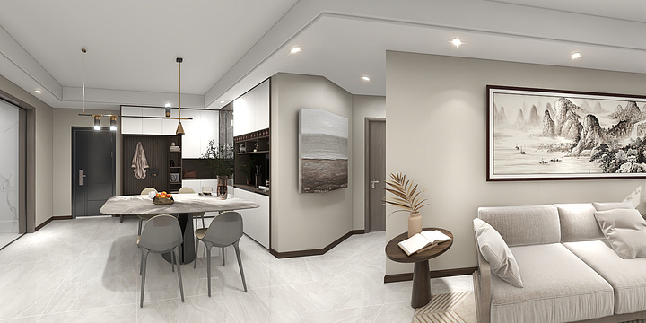 玖零美学设计-蠡康雅苑——现代简约风格-装修设计方案