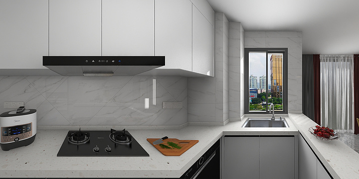 3D设计全景图-陡门佳园6#2701-装修设计方案