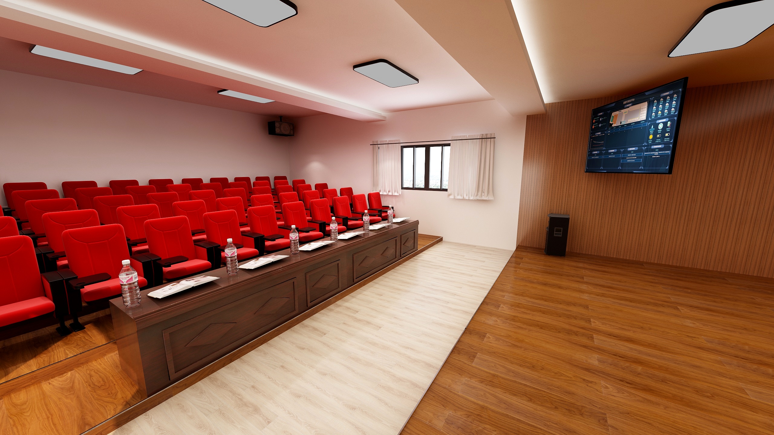 福建金雕教育设备有限公司-水口小学礼堂-装修设计方案