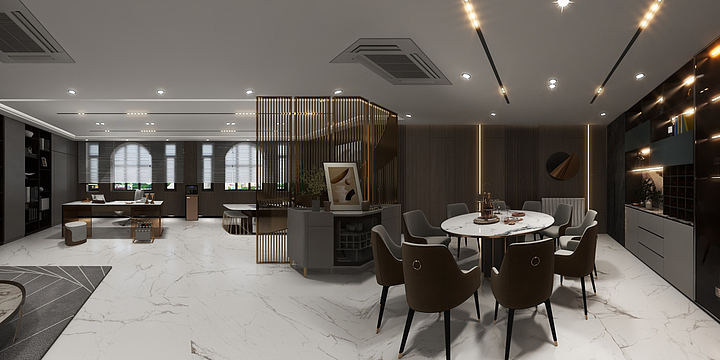 卓鹏yczs-黄总办公室-装修设计方案