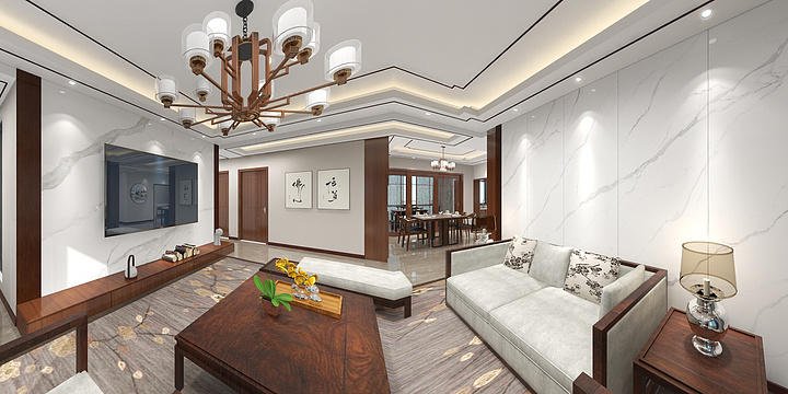 太一空间设计陈乐兮-燕山新中式-装修设计方案