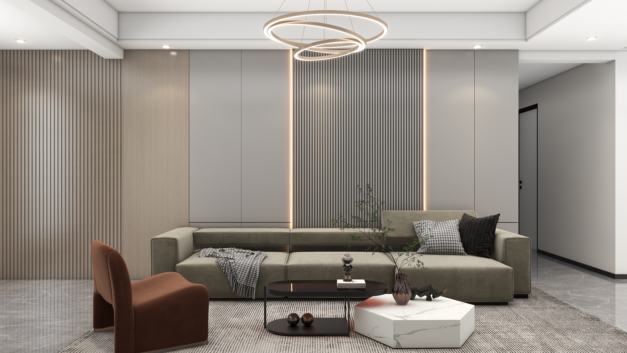 刘喜双-116方现代两居室-装修设计方案