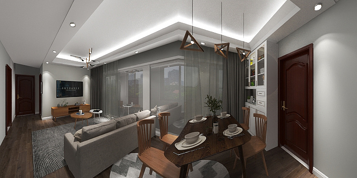 秋风洒落叶-助理作业考核户型-副本-装修设计方案