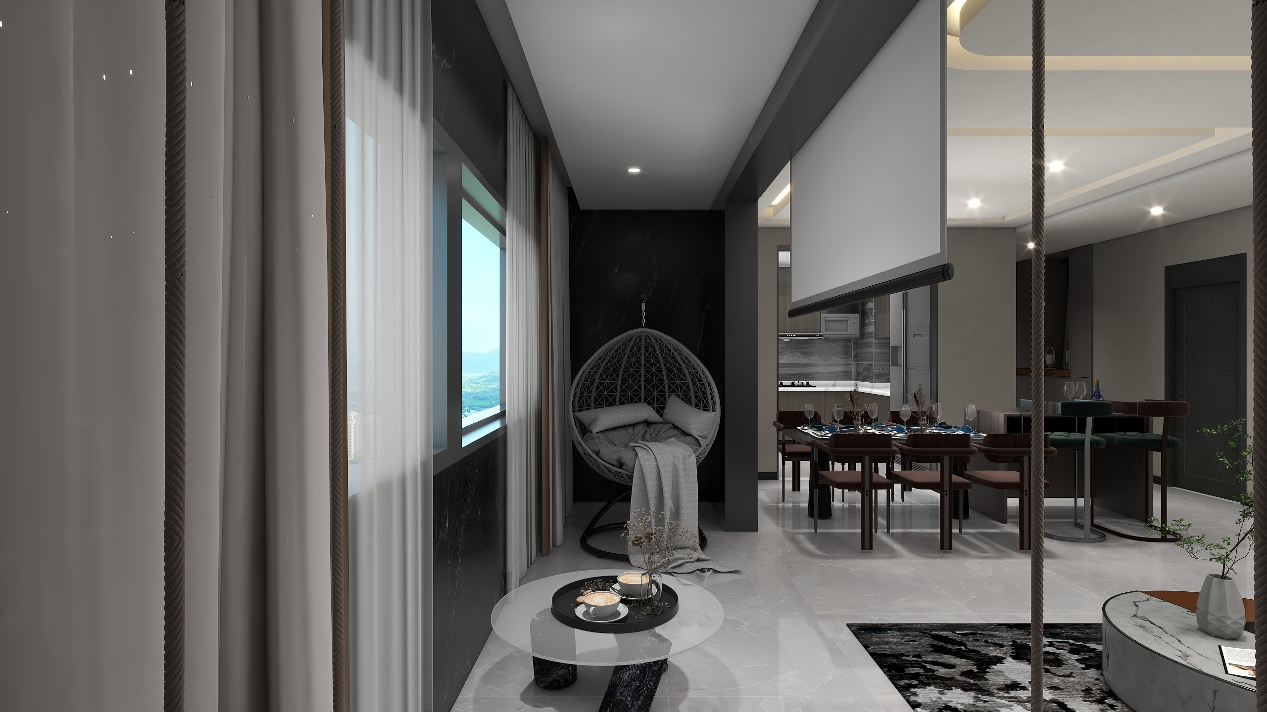 阿贺设计笔记-三棵树艺术漆·摩登东方装修效果图