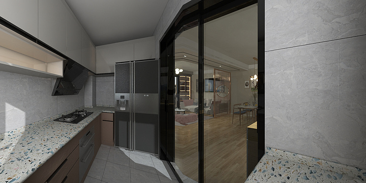 美丽家家居-悦瀾府现代奶油风-装修设计方案