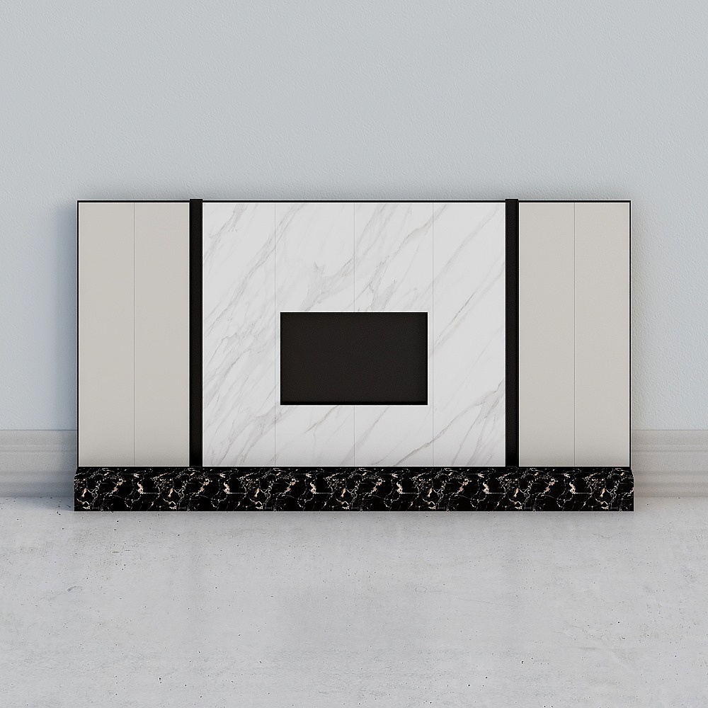 摩登时代-大师款-DS-BJ02A-背景墙3D模型