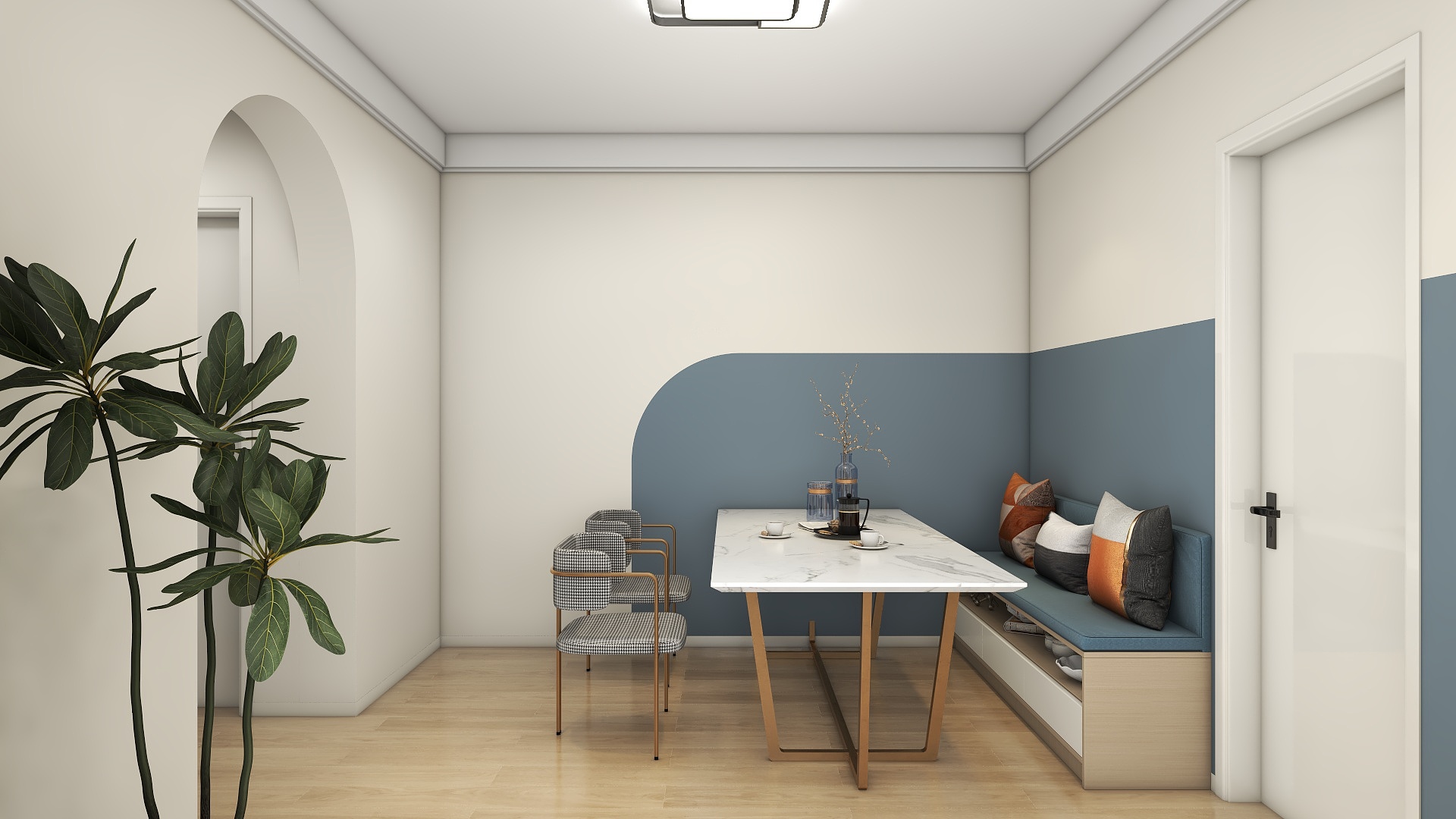 李青越-84方现代简约风格两居室装修效果图