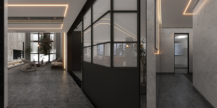 LAlive-王力安防｜清琥流光｜“黑白”｜别墅-装修设计方案