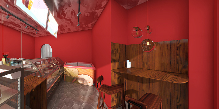 设计施工q-冷饮店新布局方案-装修设计方案