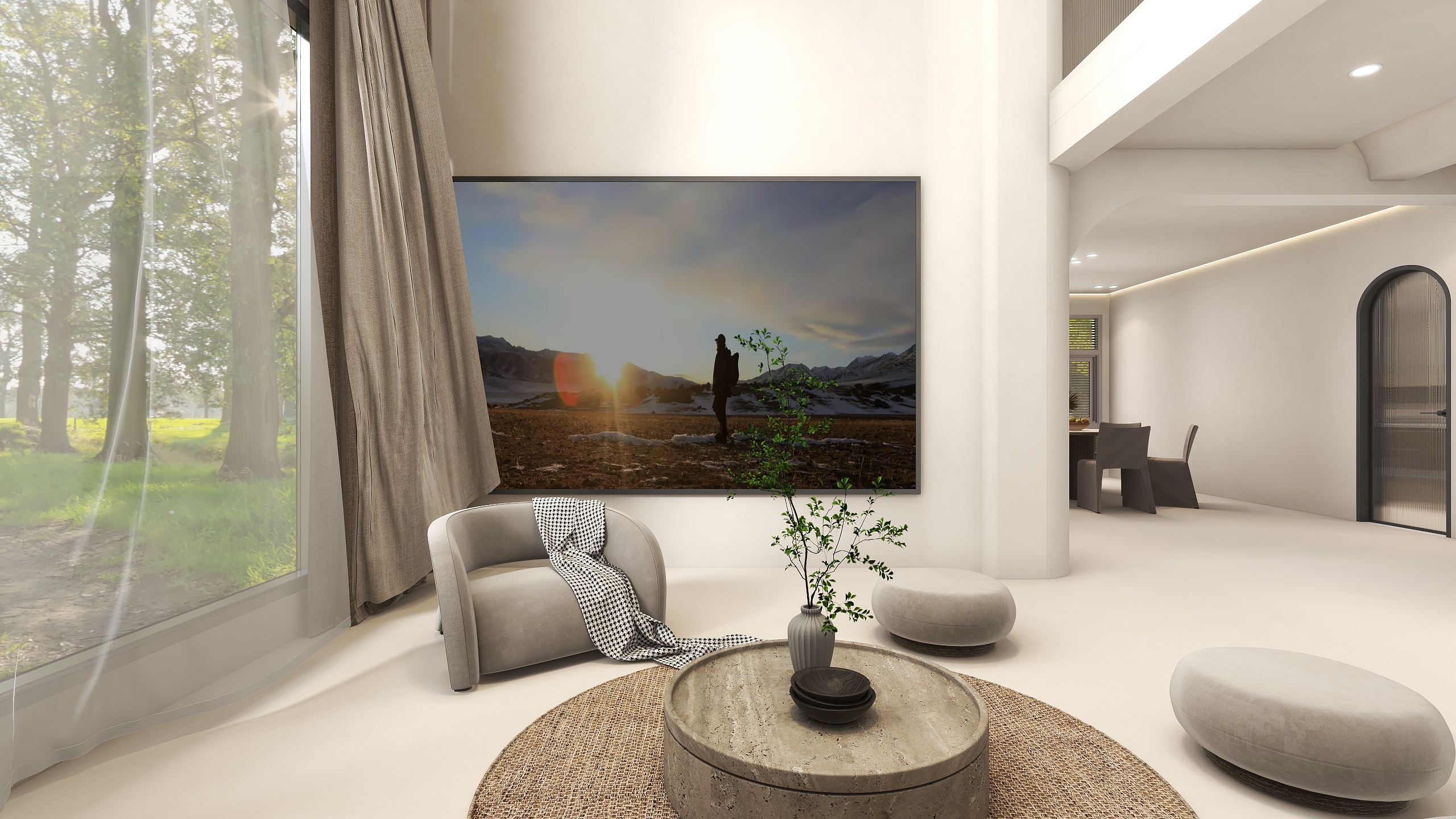 王程旭-2层别墅户型装修效果图