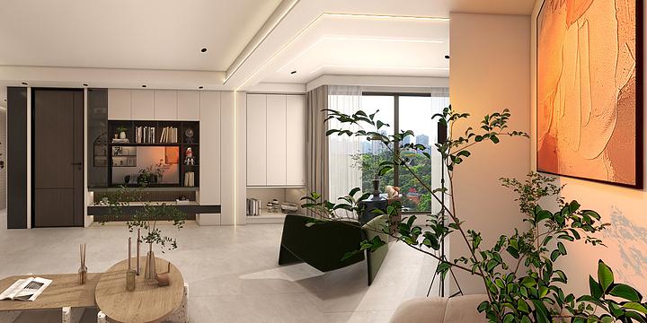 一墅一境|秦飞-如院楚府--书香居-装修设计方案