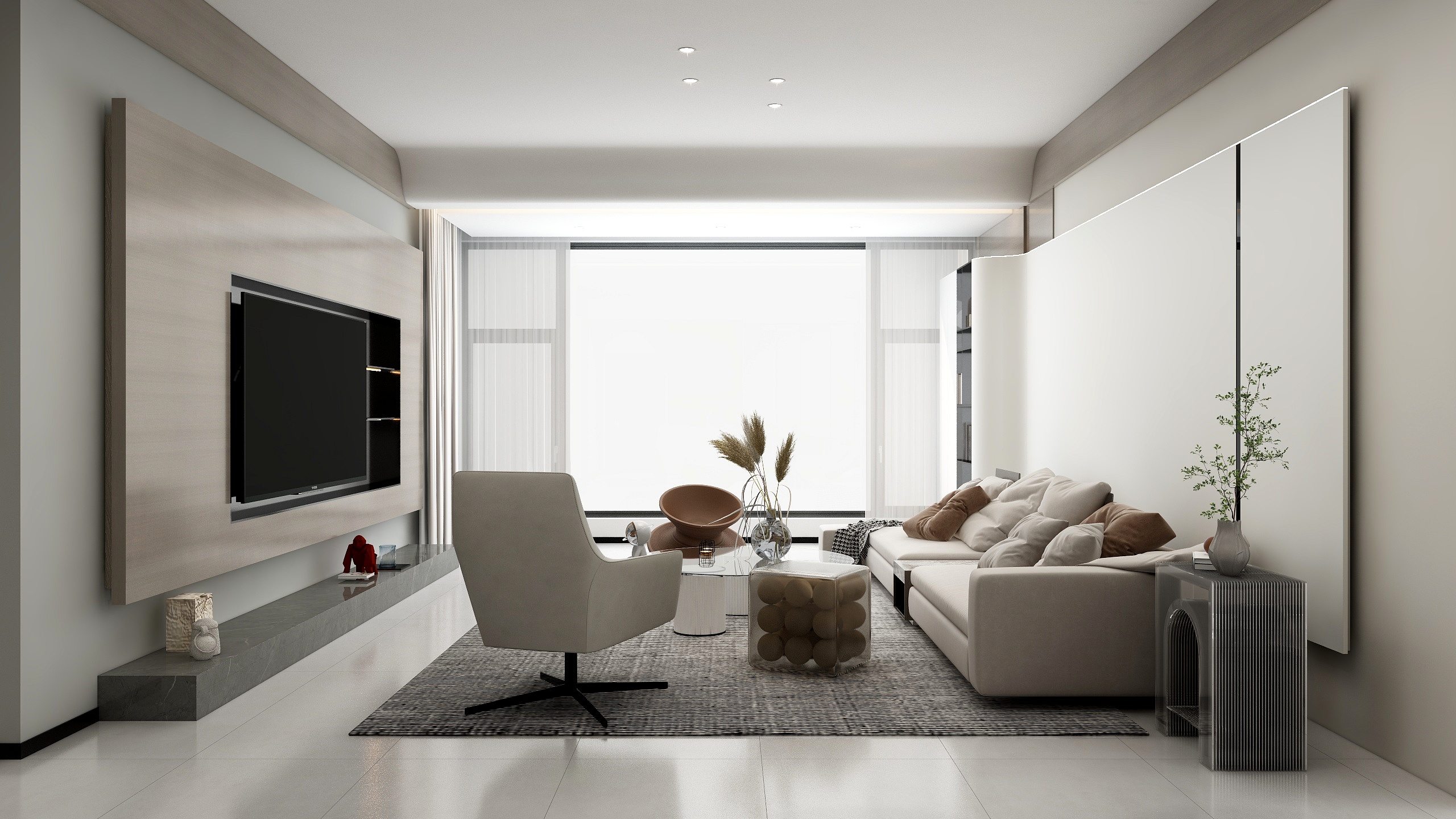 李青越-133方现代简约风格四居室-装修设计方案